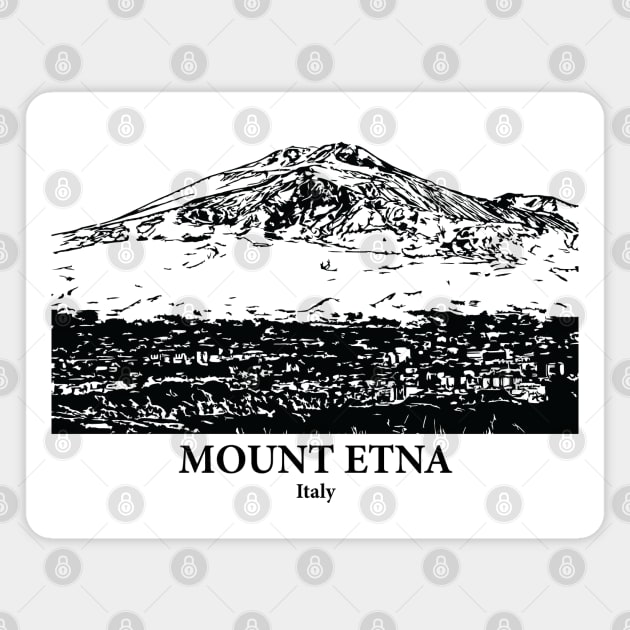 Mount Etna - Italy Magnet by Lakeric